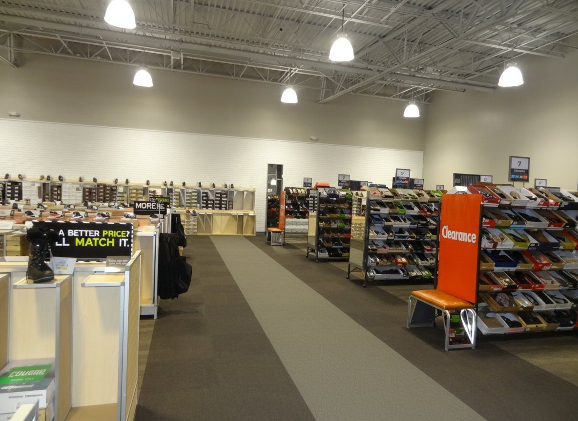 DSW store interior, Plainville, CT